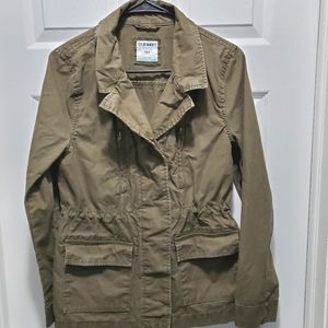 Army green utility jacket
